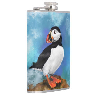 Schöne Vogelmalerei Flachmann