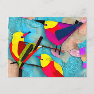 Schöne Vogelsammlung Postkarte
