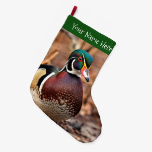 Schöne Wald-Ente im Wald Großer Weihnachtsstrumpf