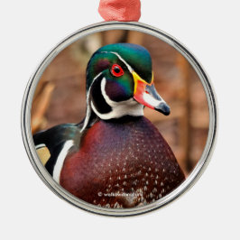 Schöne Wald-Ente im Wald Ornament Aus Metall