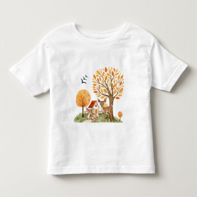 Schöne Waldlandschaft Zuhause Kleinkind T-shirt (Vorderseite)