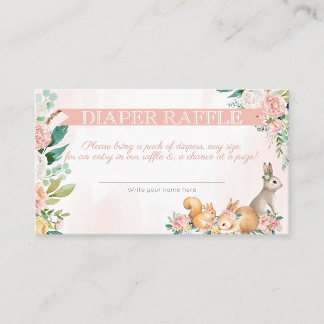 Schöne Waldtiere Holzfäller Begleitkarte (Vorderseite)