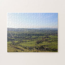 Schöne Wales Hill Blick Landschaft Wales Horizont Puzzle