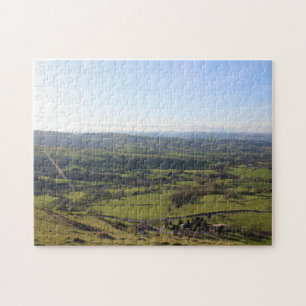 Schöne Wales Hill Blick Landschaft Wales Horizont Puzzle