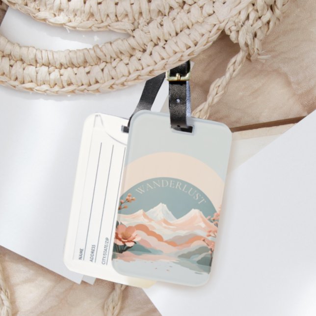 Schöne Wanderlust Bergwelt Landschaftsreise Gepäckanhänger (Von Creator hochgeladen)