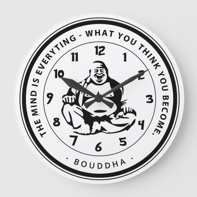 Schöne Wanduhr Buddha-Inspiration (Vorderseite)