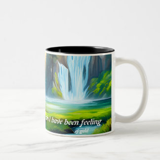 Schöne Wasserfall-Mantra-Kaffee-Tasse Zweifarbige Tasse
