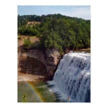 Schöne Wasserfall Regenbogen Natur Fotografie