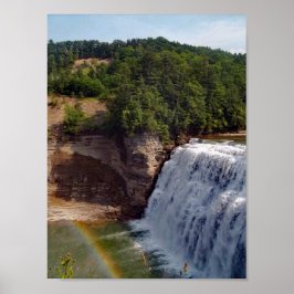 Schöne Wasserfall Regenbogen Natur Fotografie Poster