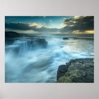 Schöne Wasserfalllandschaft Poster