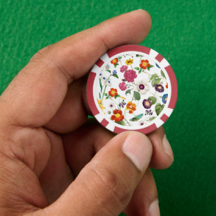 Schöne Wasserfarbe Botanik Pokerchips