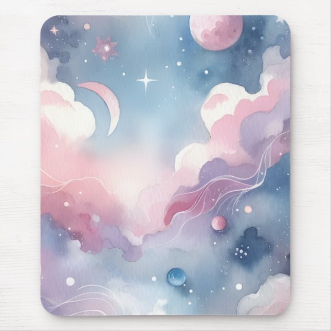 Schöne Wasserfarbe Celestial Mousepad (Vorne)