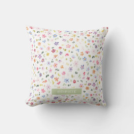 Schöne Wasserfarbe-Floral-Blühende-Individualisier Kissen