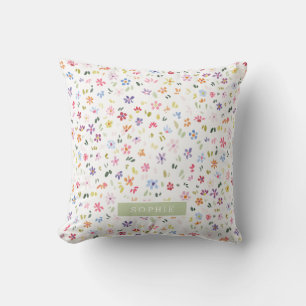 Schöne Wasserfarbe-Floral-Blühende-Individualisier Kissen
