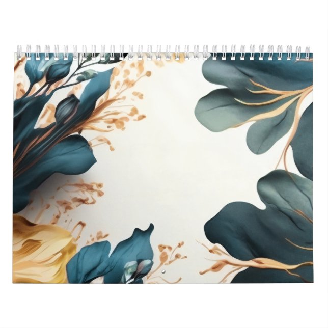 Schöne Wasserfarbe floral Kalender (Titelbild)