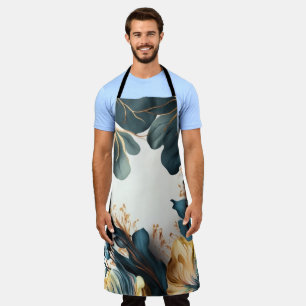Schöne Wasserfarbe floral Schürze