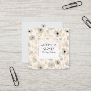 Schöne Wasserfarbe Gelbe Pflaumen Quadratische Visitenkarte