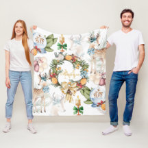 Schöne Wasserfarbe Hirsche Weihnachten Mit Monogra