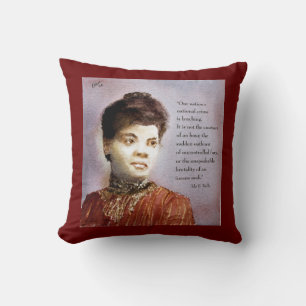 Schöne Wasserfarbe Ida B Wells & Zitat Kissen