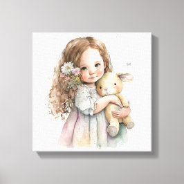 Schöne Wasserfarbe Niedlich Ostern Sonnige Dekorat Leinwanddruck