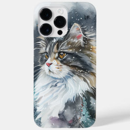 SCHÖNE WASSERFARBE NORWEGISCHE WALDKATZE Case-Mate iPhone 14 PRO MAX HÜLLE