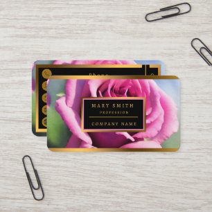 Schöne Wasserfarbe Rosa Rose Moderne Sammlung Visitenkarte