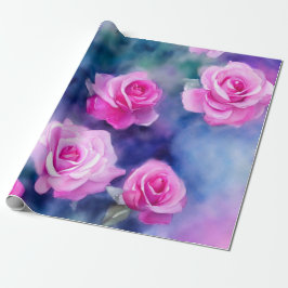 Schöne Wasserfarbe Rosa Trendy Collection Geschenkpapier