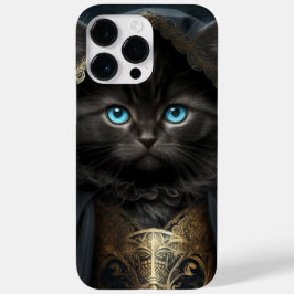 SCHÖNE WASSERFARBE SCHWARZE KATZE MIT GOLDSCHEIBE Case-Mate iPhone 14 PRO MAX HÜLLE