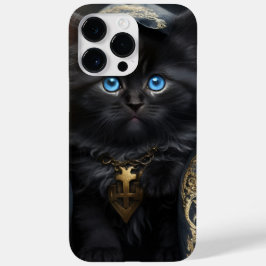 SCHÖNE WASSERFARBE SCHWARZE KATZE MIT GOLDSCHEIBE Case-Mate iPhone 14 PRO MAX HÜLLE