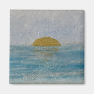 Schöne Wasserfarbe Sonne und Wasser Platz Magnet