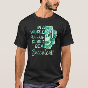 Schöne Wasserfarbe Sukkulenten-Pflanze Dame Gärtne T-Shirt