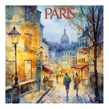 Schöne Wasserfarbe von Paris Reisen