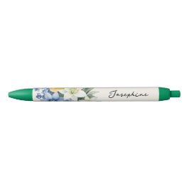 Schöne Wasserfarben-Blumen-Personalisierter Name Kugelschreiber