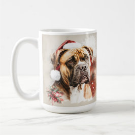 SCHÖNE WASSERFARBEN CHRISTMAS BOXER DOG KAFFEETASSE
