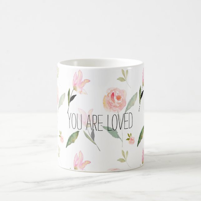 Schöne Wasserfarbenflora Kaffeetasse (Mittel)