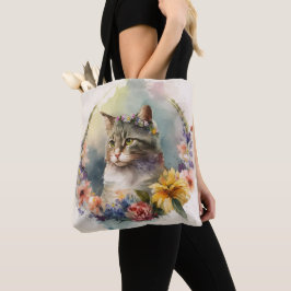 SCHÖNE WASSERFARBTABBY CAT-BLUME