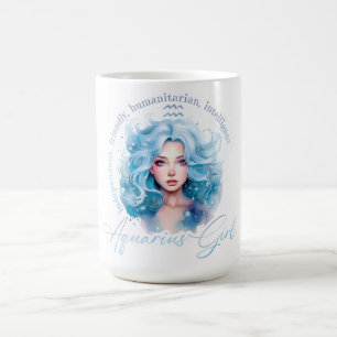 Schöne Wassermann-Frau mit Eigenschaften Kaffeetasse