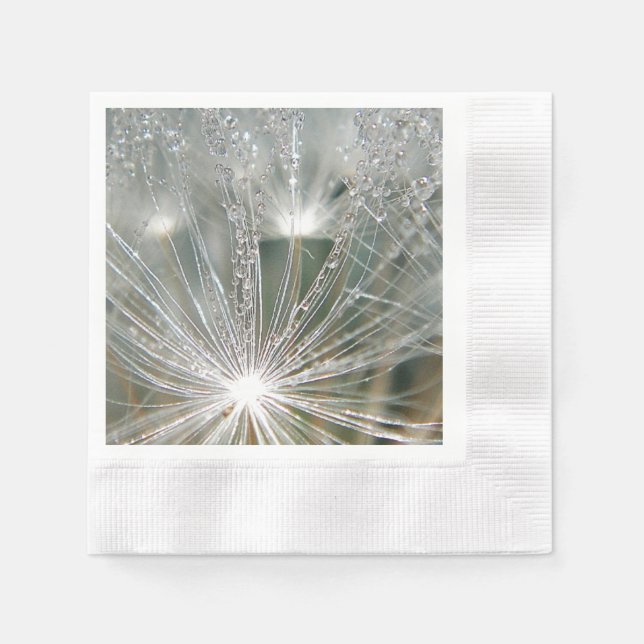 Schöne Wassertröpfchen Papier Napkin Serviette (Vorderseite)