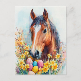 Schöne Watercolor Horst Osterwünsche Feiertagspostkarte
