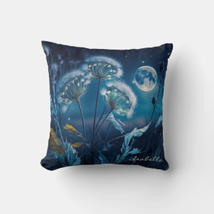 Schöne Watercolor Lüster in Vollmond Blau Kissen
