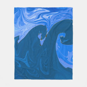 Schöne Waves Abstraktes Malerei Kunst Fleecedecke