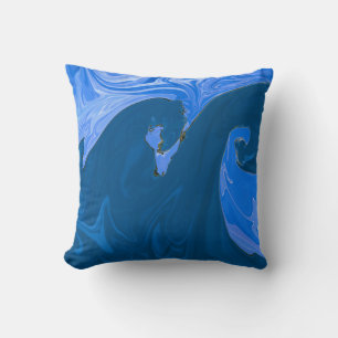 Schöne Waves Abstraktes Malerei Kunst Kissen