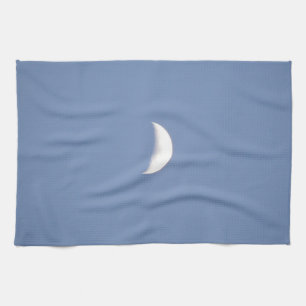 Schöne Waxing Crescent Moon in Daylight Küche Handtuch