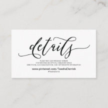 Schöne Website-Detailkarte für Hochzeiten