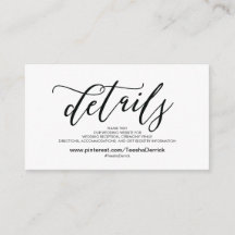 Schöne Website-Detailkarte für Hochzeiten