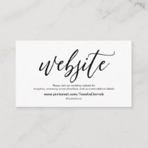 Schöne Website-Detailkarte für Hochzeiten