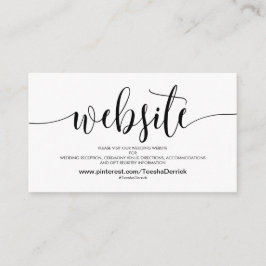 Schöne Website-Detailkarte für Hochzeiten Begleitkarte