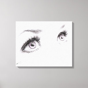 Schöne weibliche Augen, die Minimalistische Kunst Leinwanddruck