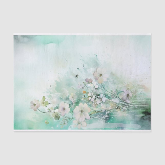 Schöne, weiche pastellfarbene Blume Seidenpapier (Vorderseite)