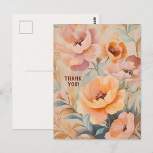 Schöne weiche Wildblumen Blume DANKEN Postkarte